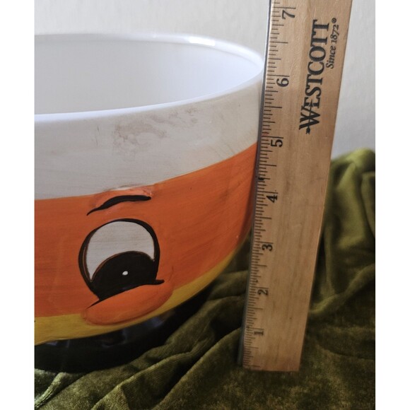 Johanna Parker Candy Corn Bowl & 2 Mugs Large Halloween New 3 Piece Set - Picture 13 of 16